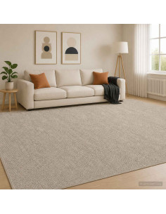 Tappeto Beige 300 x 400 cm 100% Poliestere 3 mm Lavabile