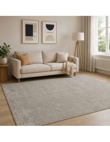 Tappeto Beige 190 x 300 cm 100% Poliestere 3 mm Lavabile