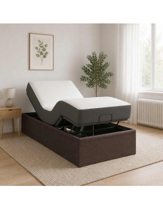 Telaio Letto Elettrico Regolabile Marrone 200 x 90 x 33,5 cm