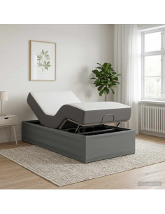 Telaio Letto Elettrico Regolabile Grigio Scuro
