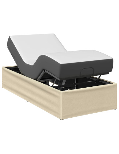 Telaio Letto Elettrico Regolabile Crema 200 x 100 x 33,5 cm