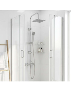 Sistema Doccia Cromato Acciaio Inox 21 x 48 x 112 cm
