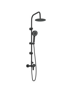 Sistema Doccia Nero Acciaio Inox 21 x 48 x 112 cm 2
