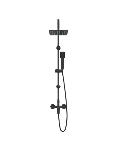 Sistema Doccia Nero Acciaio Inox 21 x 48 x 112 cm
