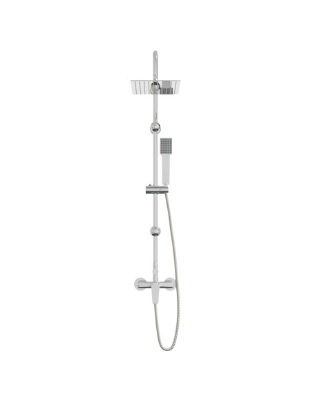 Sistema Doccia Cromato Acciaio Inox 21 x 48 x 112 cm