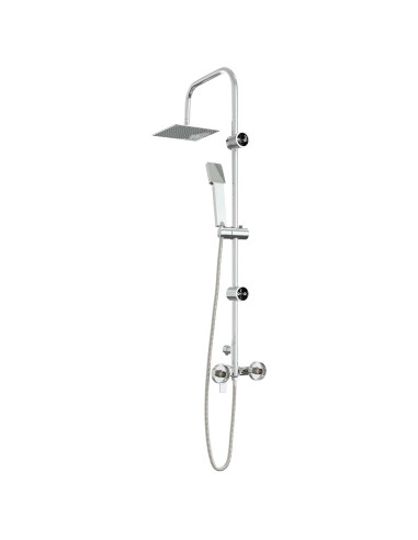 Sistema Doccia Cromato Acciaio Inox 21 x 48 x 112 cm
