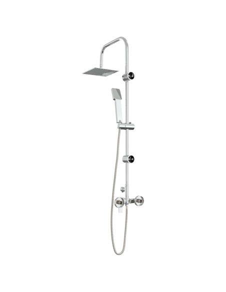 Sistema Doccia Cromato Acciaio Inox 21 x 48 x 112 cm