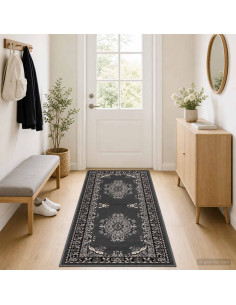 Tappeto Runner FLORNES Tessuto Grigio PP 7 mm