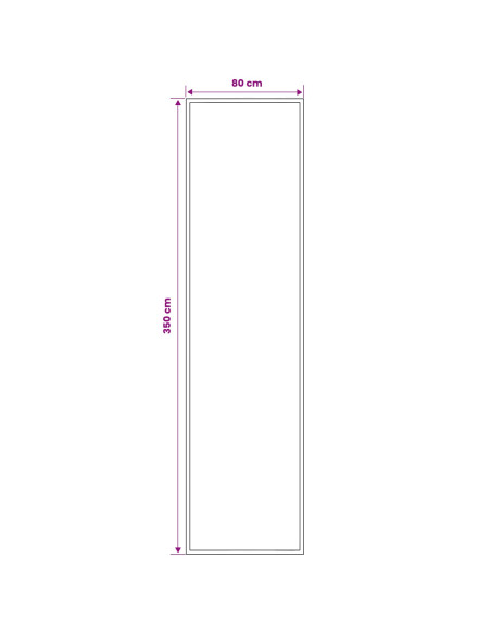 Tappeto Runner FLORNES Tessuto Grigio PP 7 mm