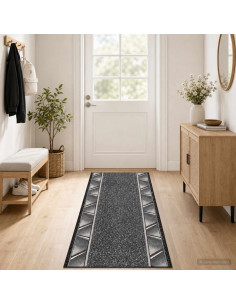 Tappeto Runner FLORNES Tessuto Grigio PP 7 mm