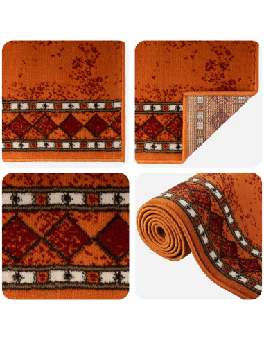 Tappeto Runner FLORNES Tessuto Arancione PP 7 mm