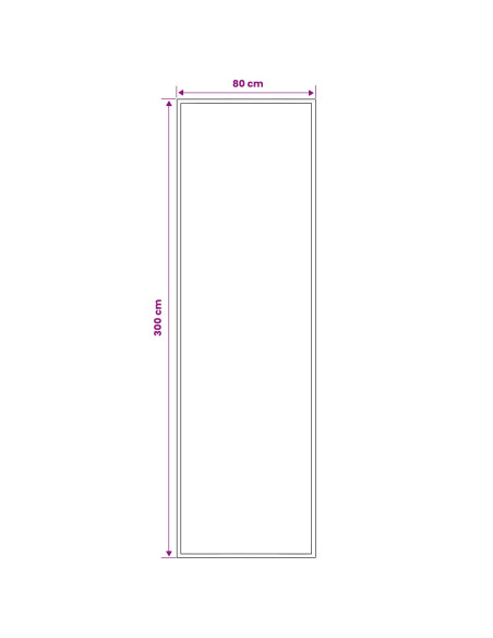 Tappeto Runner FLORNES Tessuto Grigio PP 7 mm