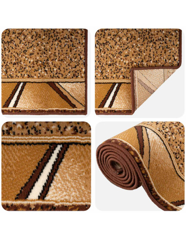 Tappeto Runner FLORNES Tessuto Beige PP 7 mm