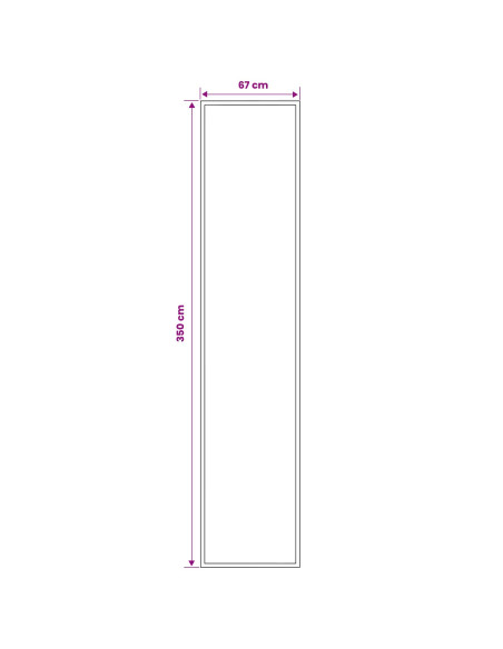 Tappeto Runner FLORNES Tessuto Grigio PP 7 mm