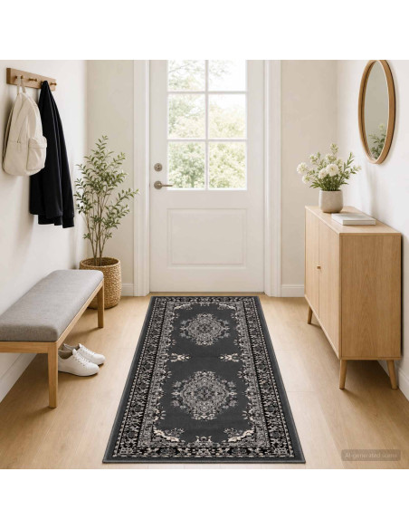 Tappeto Runner FLORNES Tessuto Grigio PP 7 mm