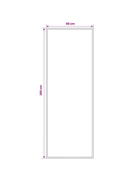 Tappeto Runner FLORNES Tessuto Grigio PP 7 mm