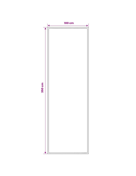 Tappeto Runner FLORNES Tessuto Blu PP 7 mm