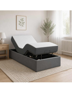 Telaio Letto Elettrico Regolabile Grigio Scuro