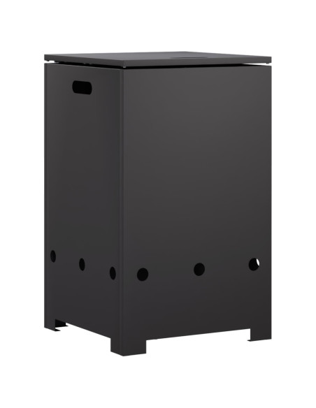 Copribombola per propano 40 x 40 x 66 cm Acciaio Nero