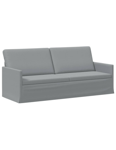 Set di divani 2 pcs Grigio Chiaro Tessuto