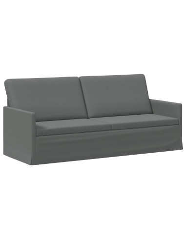 Set di divani 2 pcs Grigio Scuro Tessuto