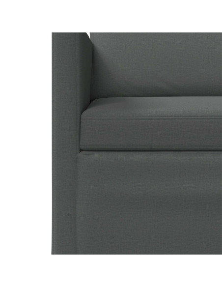Set di divani 2 pcs Grigio Scuro Tessuto