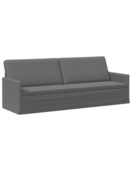 Divano a 3 posti Grigio Scuro 220 x 81 x 82 cm Tessuto