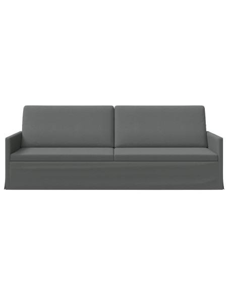 Divano a 3 posti Grigio Scuro 220 x 81 x 82 cm Tessuto