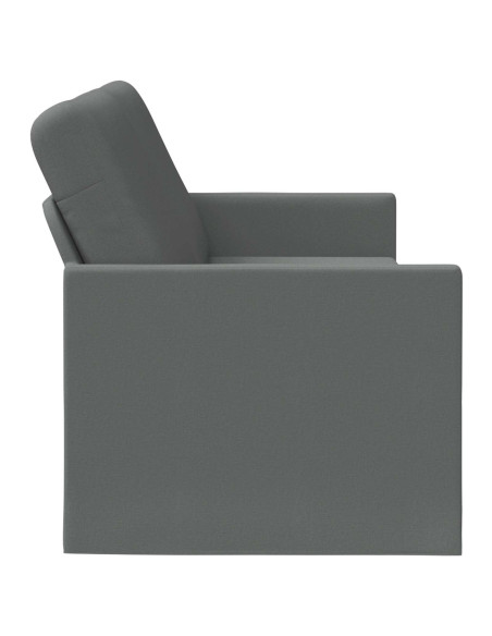 Divano a 3 posti Grigio Scuro 220 x 81 x 82 cm Tessuto