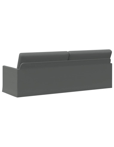 Divano a 3 posti Grigio Scuro 220 x 81 x 82 cm Tessuto