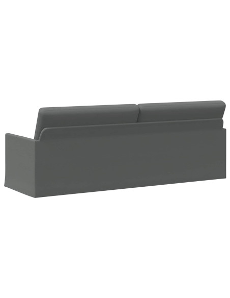 Divano a 3 posti Grigio Scuro 220 x 81 x 82 cm Tessuto