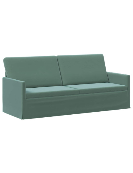 Divano a 3 posti Verde Mare 190 x 81 x 82 cm Velluto (V)
