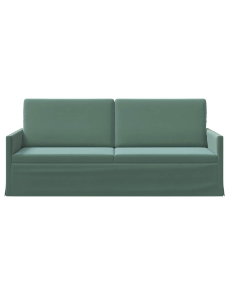 Divano a 3 posti Verde Mare 190 x 81 x 82 cm Velluto (V)