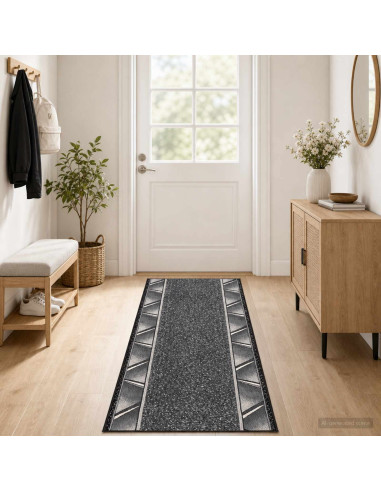 Tappeto Runner FLORNES Tessuto Grigio PP 7 mm