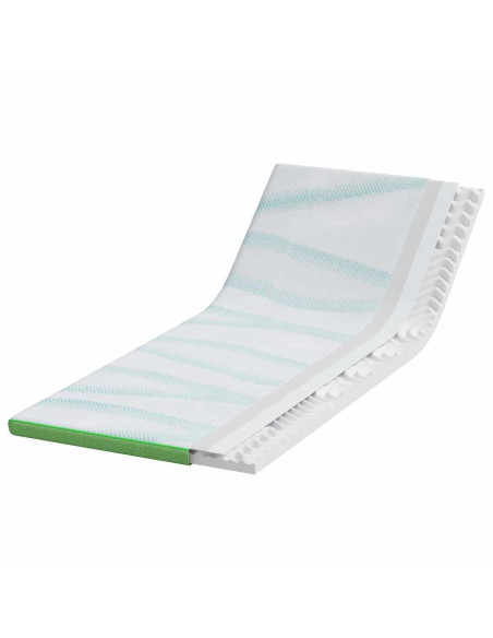 Topper per materasso Bianco e Verde 70 x 200 cm