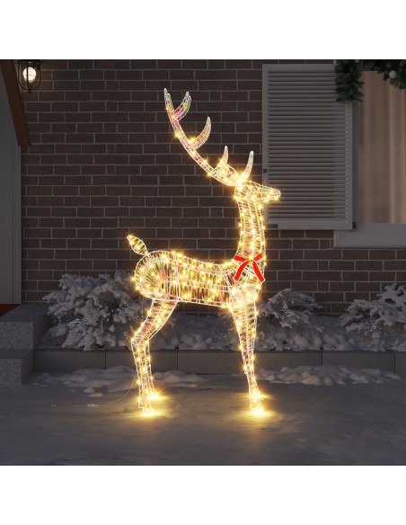 Renna 3D 250 LED Bianco caldo 96 x 40 x 180 cm PET