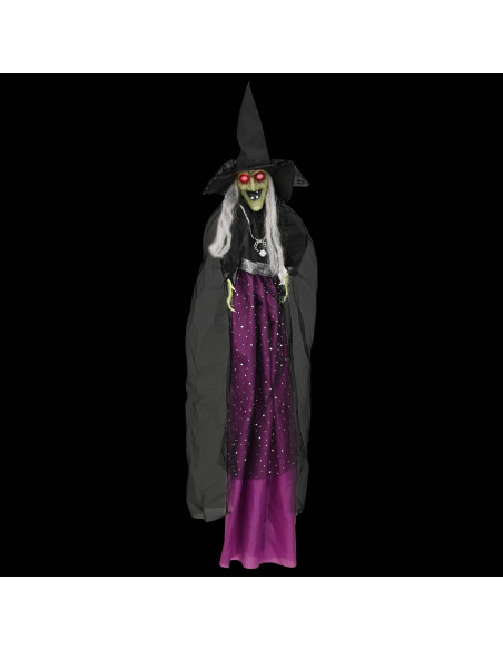 Strega di Halloween da appendere SPOOKA Viola 30 x 133 cm