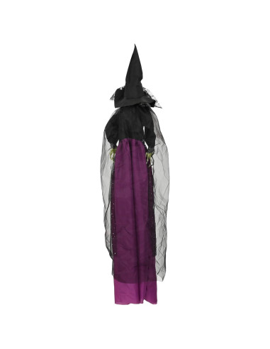 Strega di Halloween da appendere SPOOKA Viola 30 x 133 cm