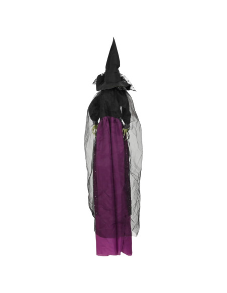 Strega di Halloween da appendere SPOOKA Viola 30 x 133 cm