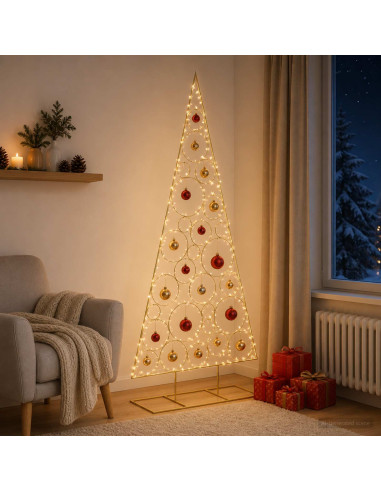 Albero di Natale in Metallo con Supporto Circolare KUOPIO