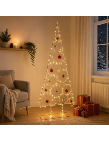 Albero di Natale in Metallo con Supporto Circolare KUOPIO