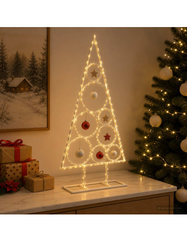 Albero di Natale in Metallo con Supporto Circolare KUOPIO 60 cm