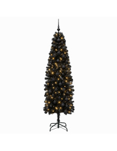 Albero di Natale Artificiale Slim con Palline 210 cm 300 LED 2