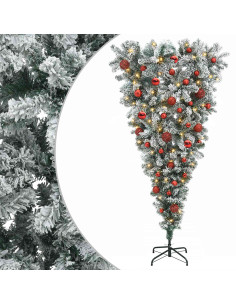 Albero di Natale artificiale rovesciato con rami snodati 150 cm
