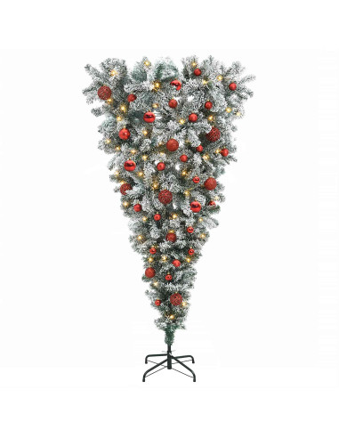 Albero di Natale artificiale rovesciato con rami snodati 150 cm