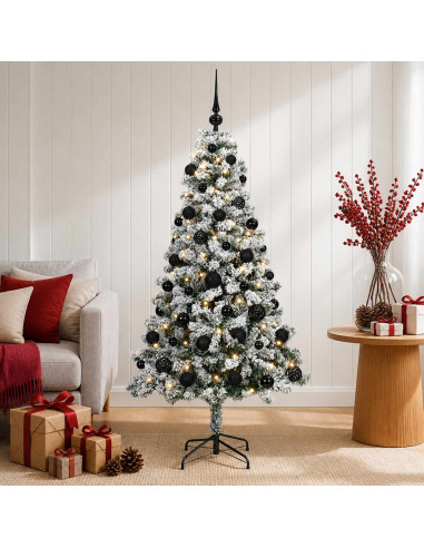 Albero di Natale Artificiale con Palline 120 cm 150 LED