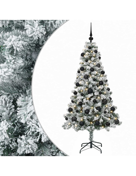 Albero di Natale Artificiale con Palline 120 cm 150 LED