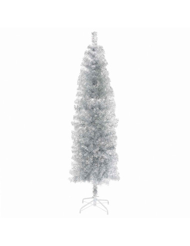 Albero di Natale Artificiale Slim con Palline 180 cm 300 LED