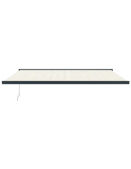 Tenda da Sole Retrattile Crema 5x3 m in Tessuto e Alluminio