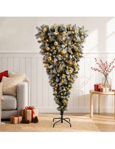 Albero di Natale artificiale rovesciato con rami snodati 150 cm